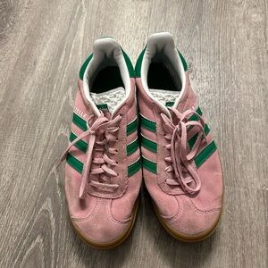 Adidas Pink and Green Casual Sneakers